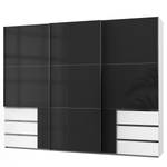 Armoire à portes coulissantes Level 36C Noir brillant / Blanc - 300 x 236 cm - Plus de 5 tiroirs