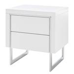 Comodino Bell Hill Bianco alpino / Color argento - 2