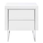 Comodino Bell Hill Bianco alpino / Color argento - 2