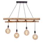 Hanglamp Edgar massief eucalyptushout/ijzer - 4 lichtbronnen