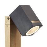 Borne éclairage extérieur Galeni I Aluminium /Bois massif - 1 ampoule