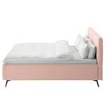 Gestoffeerd bed KARELIA Geweven stof Mavie: Roze - 180 x 200cm - Zonder lattenbodem