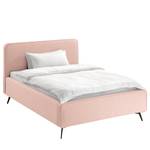 Polsterbett KARELIA Webstoff Mavie: Rosa - 160 x 200cm - Ohne Lattenrost