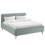 Gestoffeerd bed KARELIA Geweven stof Mavie: Mint - 180 x 200cm - Zonder lattenbodem