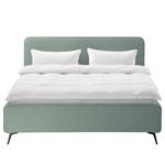 Letto imbottito KARELIA Tessuto Mavie: menta - 180 x 200cm - Senza rete a doghe