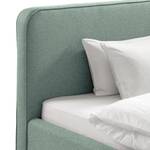 Letto imbottito KARELIA Tessuto Mavie: menta - 180 x 200cm - Senza rete a doghe