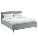 Gestoffeerd bed KARELIA Geweven stof Mavie: Mint - 180 x 200cm - Zonder lattenbodem