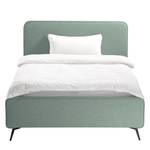 Letto imbottito KARELIA Tessuto Mavie: menta - 140 x 200cm - Senza rete a doghe