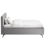 Letto imbottito KARELIA Tessuto Mavie: grigio - 160 x 200cm - Senza rete a doghe