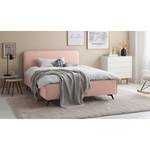 Letto imbottito KARELIA Tessuto Mavie: rosa - 200 x 200cm - Senza rete a doghe