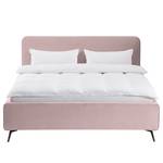 Letto imbottito KARELIA Velluto Ravi: mauve - 180 x 200cm - Senza rete a doghe