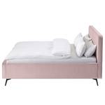 Letto imbottito KARELIA Velluto Ravi: mauve - 180 x 200cm - Senza rete a doghe