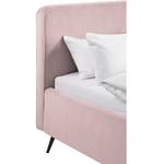 Letto imbottito KARELIA Velluto Ravi: mauve - 180 x 200cm - Senza rete a doghe