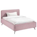 Gestoffeerd bed KARELIA Velours Ravi: Mauve - 140 x 200cm - Zonder lattenbodem