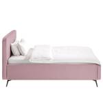 Letto imbottito KARELIA Velluto Ravi: mauve - 160 x 200cm - Senza rete a doghe