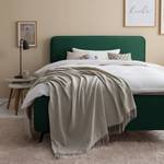 Letto imbottito KARELIA Velluto Ravi: verde antico - 160 x 200cm - Senza rete a doghe