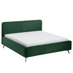 Gestoffeerd bed KARELIA Velours Ravi: Antiek groen - 180 x 200cm - Zonder lattenbodem