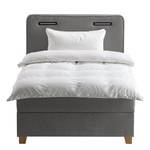 Letto boxspring Woodmore Illuminazione inclusa - Grigio / Talpa - 100 x 200cm