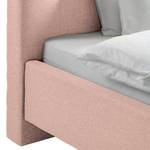 Gestoffeerd bed Woodlake I Geweven stof Mavie: Roze - 160 x 200cm - Zonder opbergruimte
