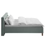 Gestoffeerd bed Woodlake I Geweven stof Mavie: Mint - 200 x 200cm - Zonder opbergruimte