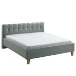 Gestoffeerd bed Woodlake I Geweven stof Mavie: Mint - 180 x 200cm - Zonder opbergruimte