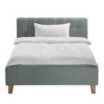 Gestoffeerd bed Woodlake I Geweven stof Mavie: Mint - 140 x 200cm - Zonder opbergruimte