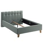 Gestoffeerd bed Woodlake I Geweven stof Mavie: Mint - 140 x 200cm - Zonder opbergruimte