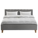 Letto imbottito Woodlake I Tessuto Mavie: grigio - 180 x 200cm - Senza portaoggetti interno