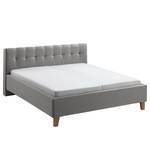 Letto imbottito Woodlake I Tessuto Mavie: grigio - 200 x 200cm - Senza portaoggetti interno