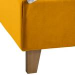 Letto imbottito Woodlake II Velluto Ravi: giallo senape - 160 x 200cm - Senza portaoggetti interno