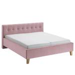 Letto imbottito Woodlake II Velluto Ravi: mauve - 200 x 200cm - Senza portaoggetti interno