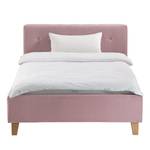 Gestoffeerd bed Woodlake II Velours Ravi: Mauve - 160 x 200cm - Zonder opbergruimte