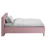 Lit capitonné Woodlake II Velours Ravi: Mauve - 160 x 200cm - Sans espace de rangement