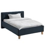 Gestoffeerd bed Woodlake II Velours Ravi: Donkerblauw - 160 x 200cm - Zonder opbergruimte