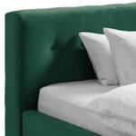 Letto imbottito Woodlake II Velluto Ravi: verde antico - 160 x 200cm - Senza portaoggetti interno