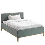 Letto imbottito Kaarina Tessuto Mavie: menta - 140 x 200cm - Senza portaoggetti interno