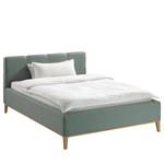 Letto imbottito Kaarina Tessuto Mavie: menta - 160 x 200cm - Senza portaoggetti interno