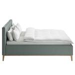 Gestoffeerd bed Kaarina Geweven stof Mavie: Mint - 180 x 200cm - Zonder opbergruimte