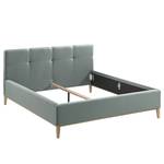 Gestoffeerd bed Kaarina Geweven stof Mavie: Mint - 180 x 200cm - Zonder opbergruimte