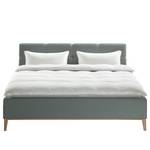 Gestoffeerd bed Kaarina Geweven stof Mavie: Mint - 200 x 200cm - Zonder opbergruimte