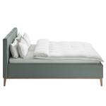 Gestoffeerd bed Kaarina Geweven stof Mavie: Mint - 200 x 200cm - Zonder opbergruimte