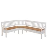 Banc d’angle Boston I Pin massif - Pin coloris lessivé / Pin blanc - Largeur : 213 cm