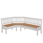 Banc d’angle Boston II Pin massif - Pin coloris lessivé / Pin blanc - Largeur : 170 cm