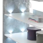Table haute Niland Avec éclairage LED- Imitation béton / Blanc