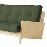 Canapé convertible Indie Tissu - Vert vieilli - Beige