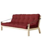 Schlafsofa Poetry Webstoff - Bordeaux - Beige