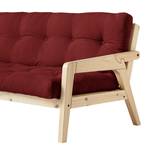 Schlafsofa Grab I Webstoff - Bordeaux - Beige