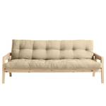 Schlafsofa Grab I Webstoff - Creme - Beige