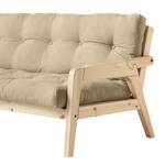 Schlafsofa Grab I Webstoff - Creme - Beige