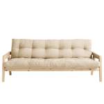 Schlafsofa Grab I Webstoff - Cremeweiß - Beige